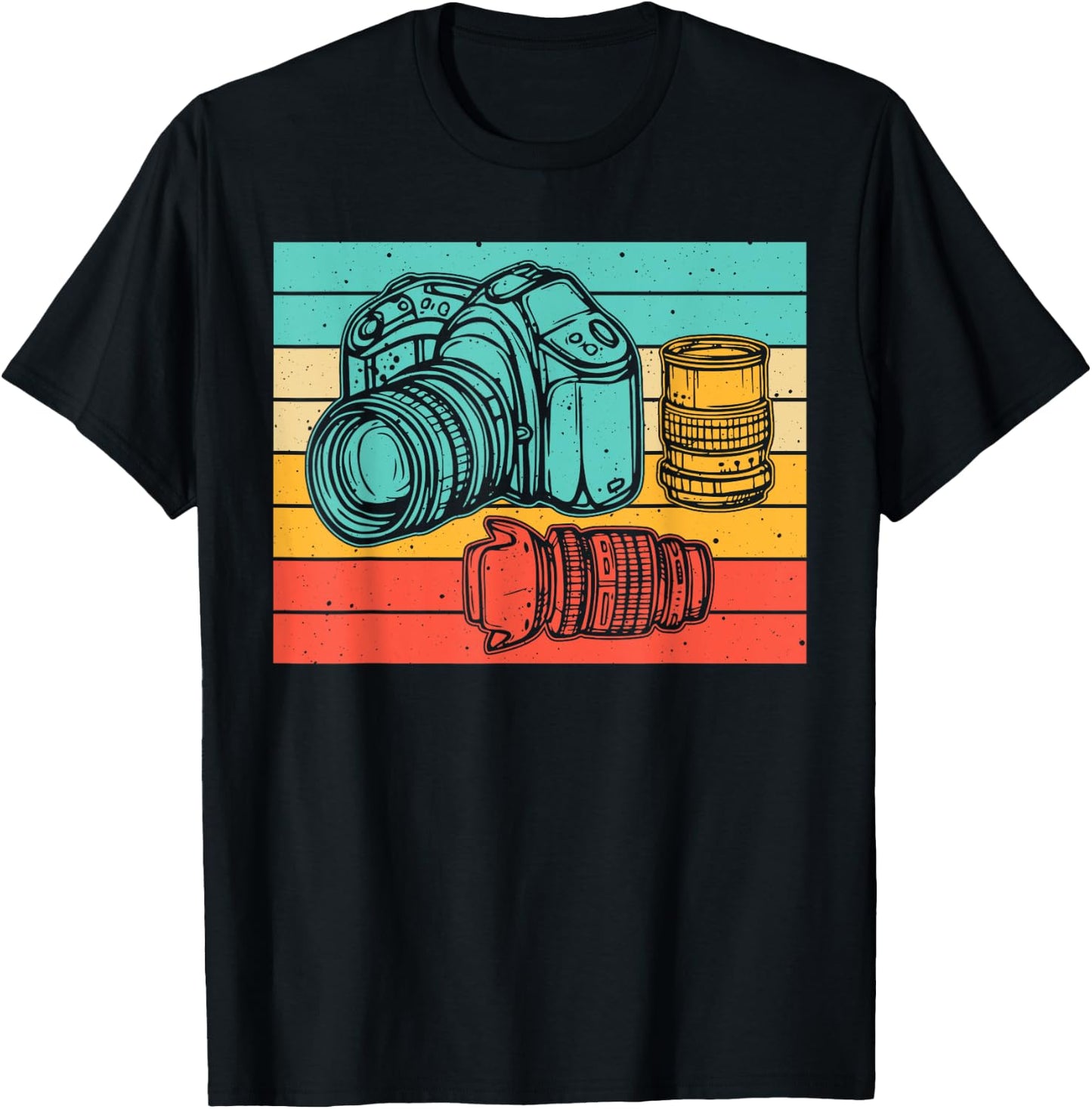 Vintage Camera Art Photographer Photography Lover Men Women T-Shirt - T-Shirt | Black