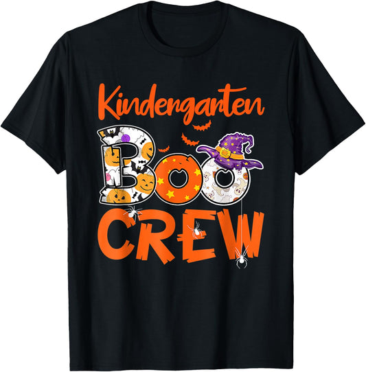 Kindergarten Boo Crew Teachers Students Halloween Costume Women T-Shirt - T-Shirt | Black