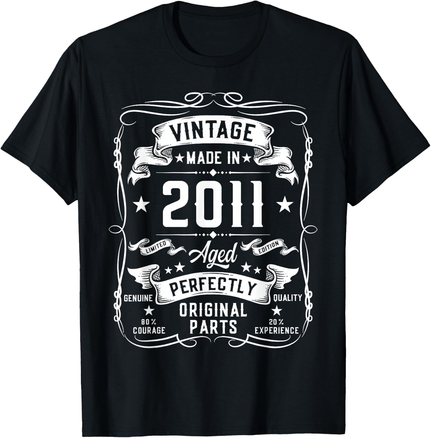 Vintage 2011 14 Years Old Gifts for Boys 14yr 14th Birthday T-Shirt - T-Shirt | Black