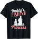 Fishing Fisherman Fisher HD0 Fishing Princess Daddy Daughter - -Adults - Black - Short Sleeve - Small T-Shirt - T-Shirt | Black