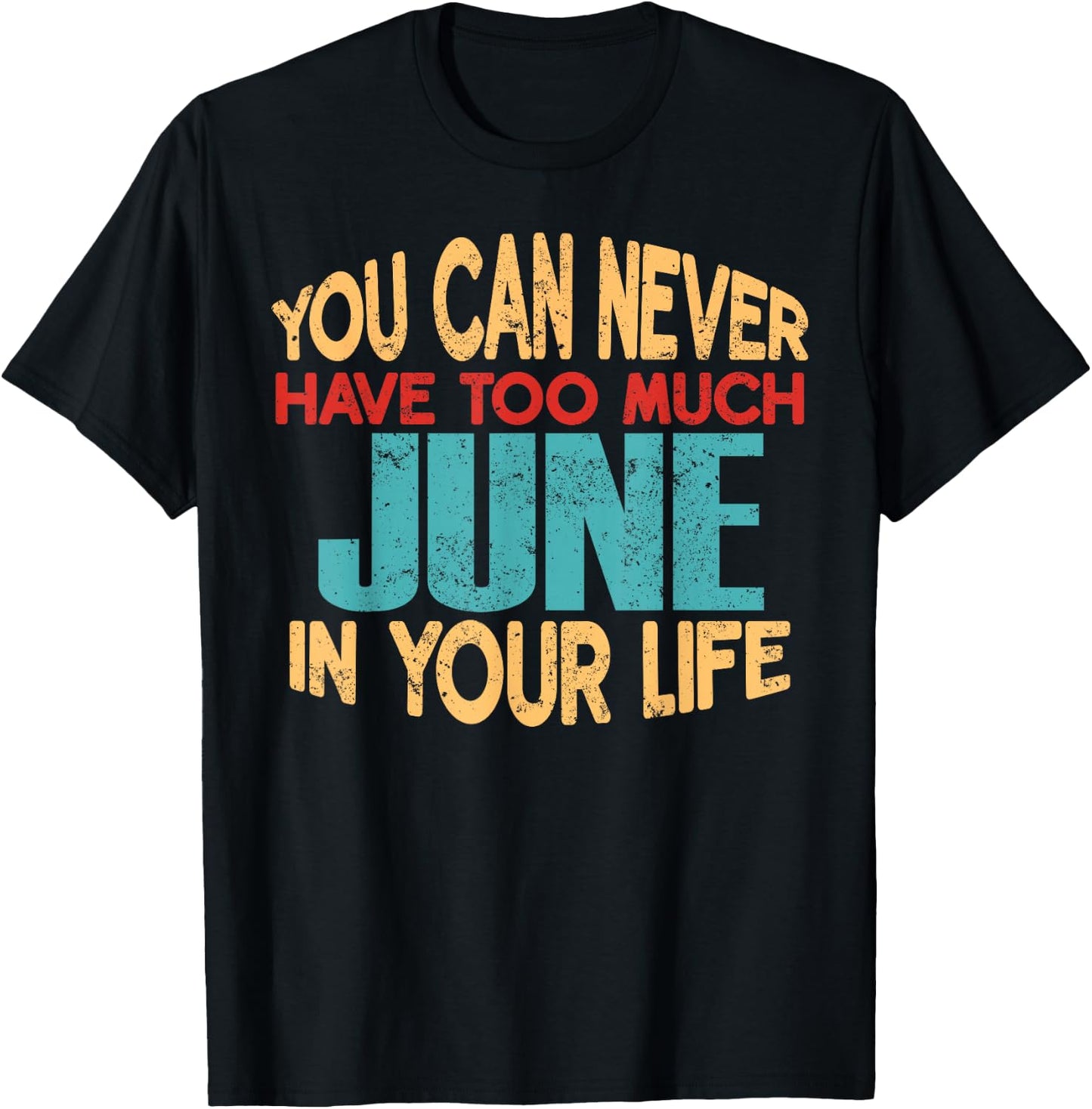 Funny June Personalised First Name Joke Item T-Shirt - T-Shirt | Black