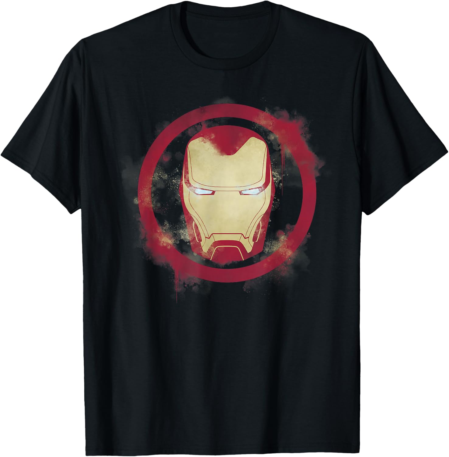 Marvel Avengers Endgame Iron Man Spray Paint Logo T-Shirt - T-Shirt | Black