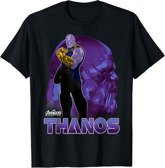 Marvel Infinity War Thanos Big Head Profile Graphic T-Shirt - T-Shirt | Black