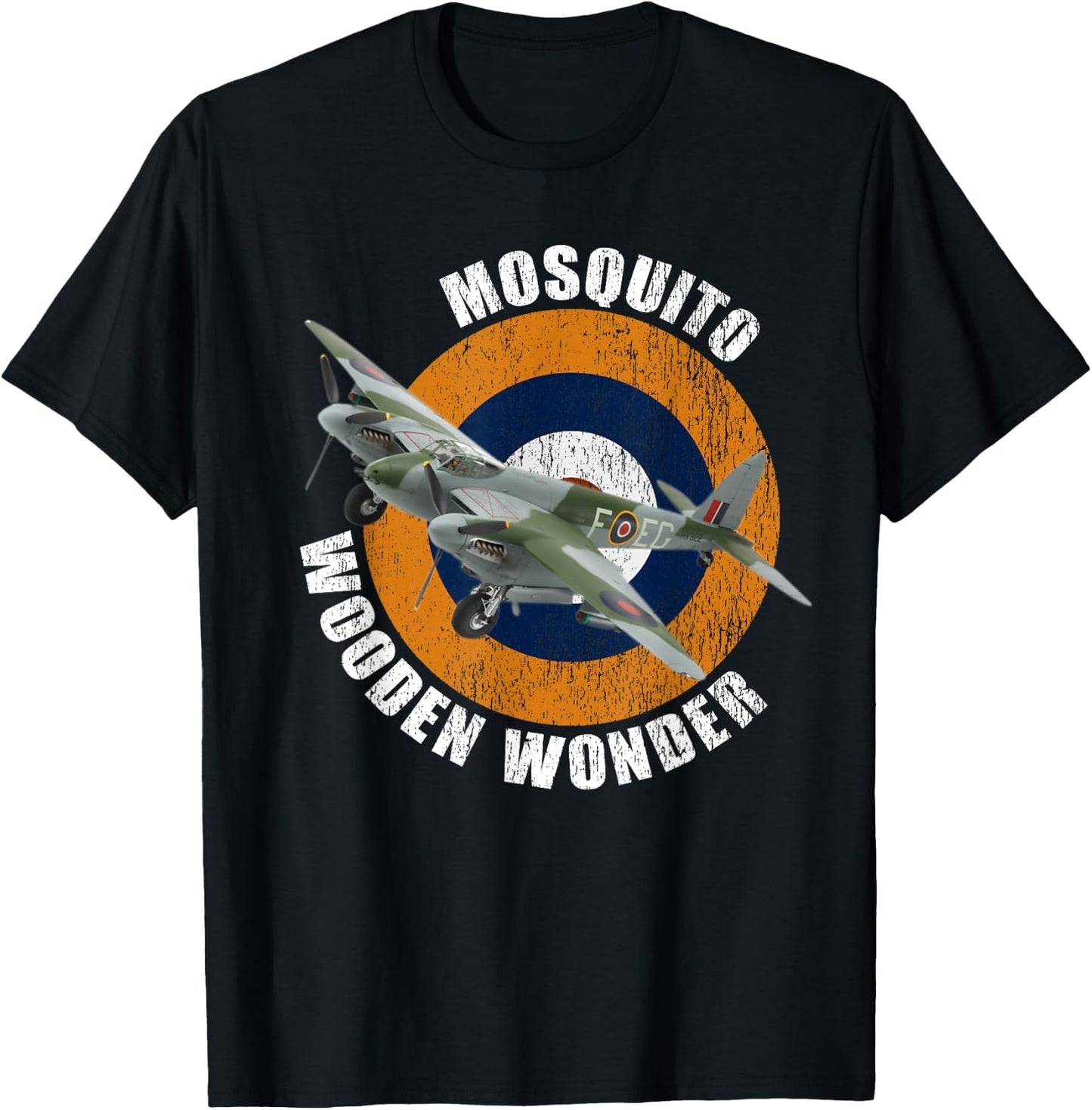 Famous WW2 Plane DH-98 Mosquito Fighter Plane T-Shirt - T-Shirt | Black