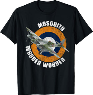 Famous WW2 Plane DH-98 Mosquito Fighter Plane T-Shirt - T-Shirt | Black