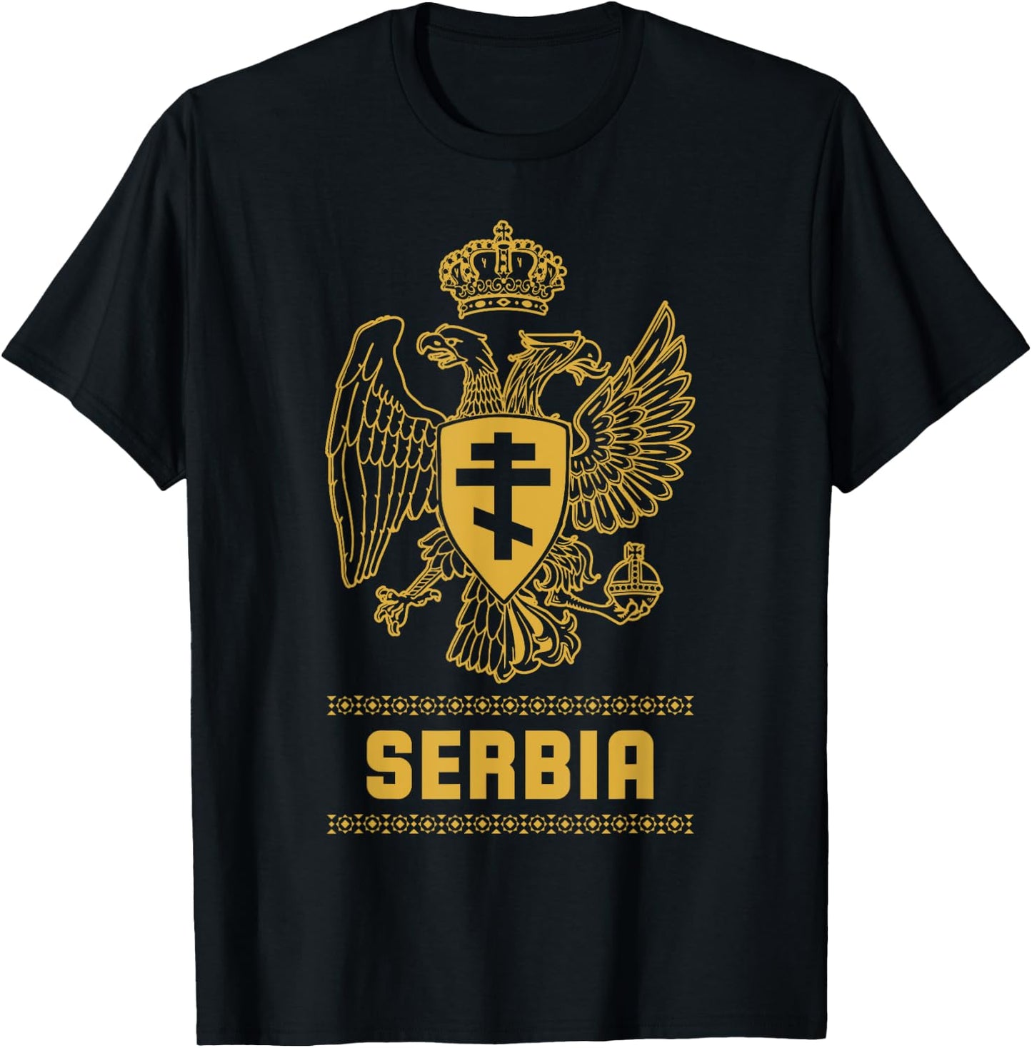 Serbia Serbian Serbian Srbija Eagle T-Shirt - T-Shirt | Black