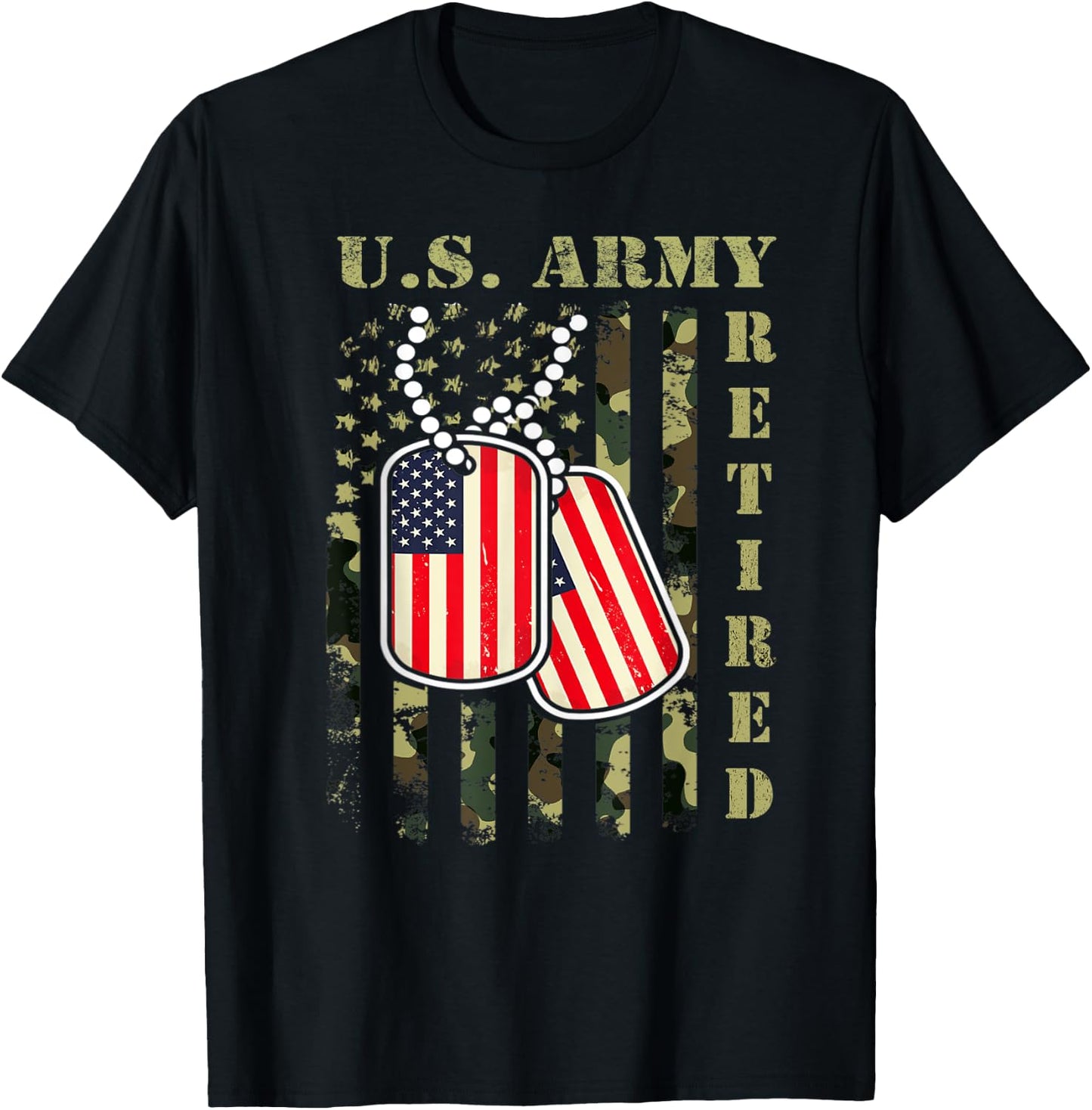 Proud US Army Veteran, Retired Army Veteran, Grumpy Old Vet T-Shirt - T-Shirt | Black