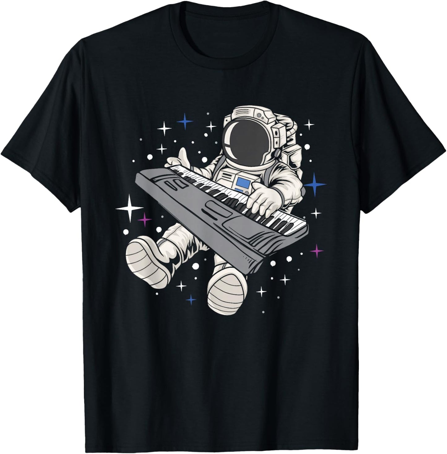 Keyboard Astronaut - Keyboard Player Keyboardist Keyboarder T-Shirt - T-Shirt | Black