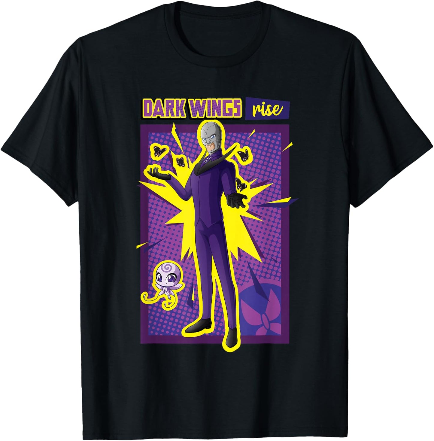 Miraculous Collection Hawk Moth Focus T-Shirt - T-Shirt | Black