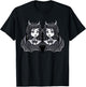 Gothic Victorian Siamese Twins Witch Demon Vampire Girls T-Shirt - T-Shirt | Black