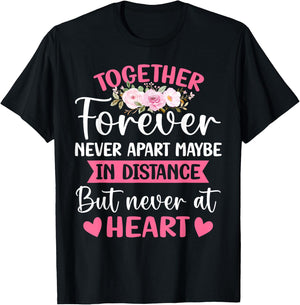 Together Forever Never Apart Husband Wife Couple Anniversary T-Shirt - T-Shirt | Black