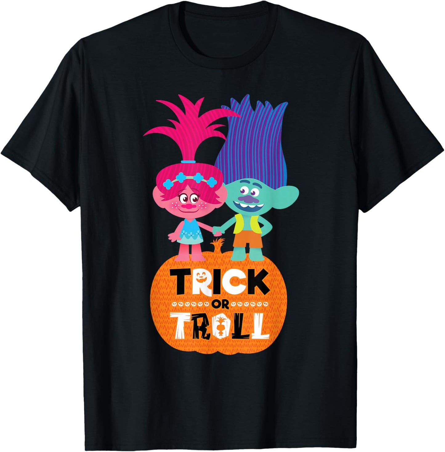 DreamWorks Trolls Happy Halloween T-Shirt - T-Shirt | Black