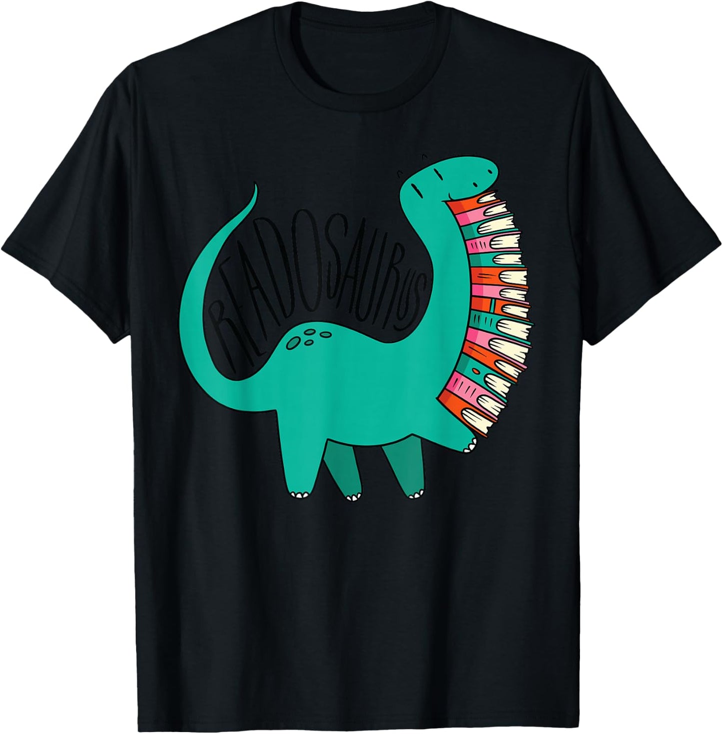 Readosaurus Cute Funny Dinosaur Reading Books Reading Gift T-Shirt - T-Shirt | Black