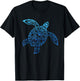Hawaiian Sea Turtle Tribal Polynesian Pacific Souvenir T-Shirt - T-Shirt | Black