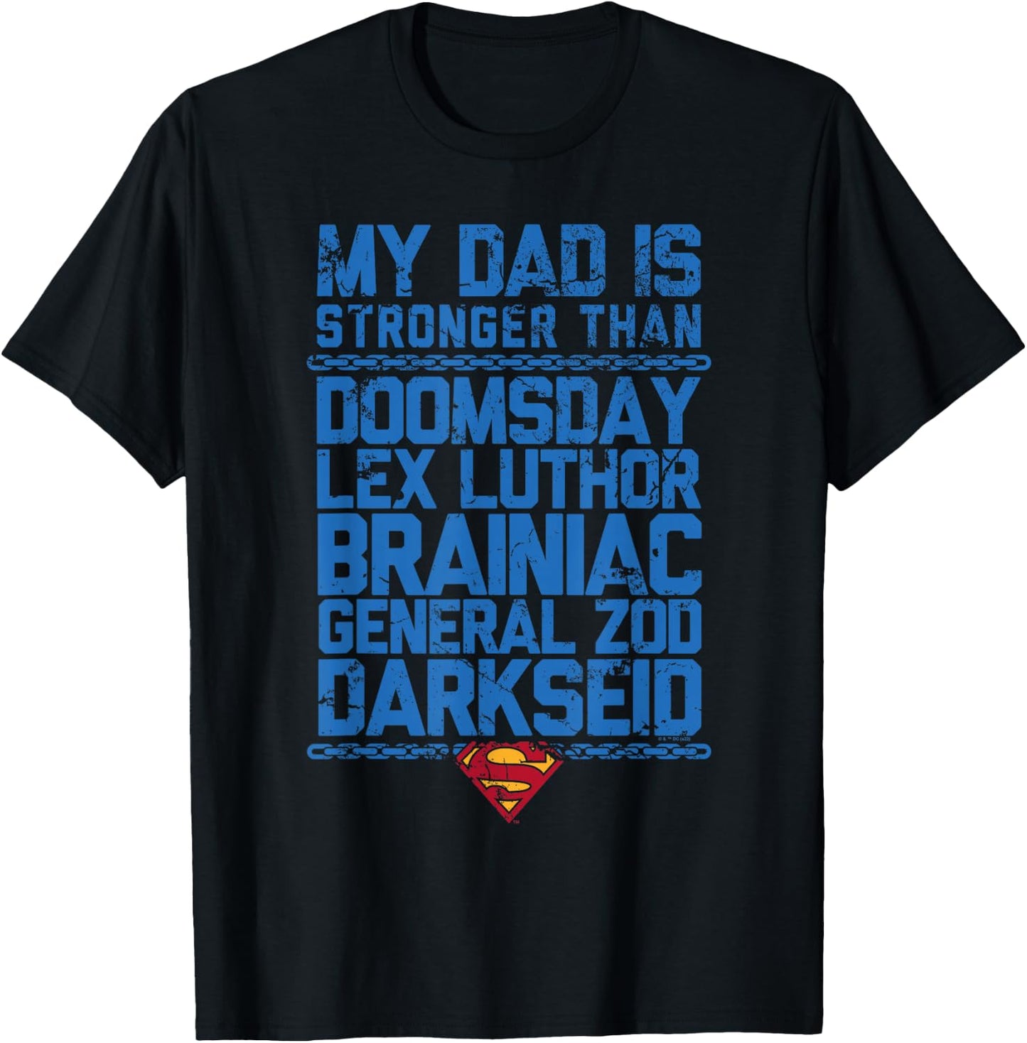 Superman Father's Day My Dad Is Stronger Than T-Shirt - T-Shirt | Black
