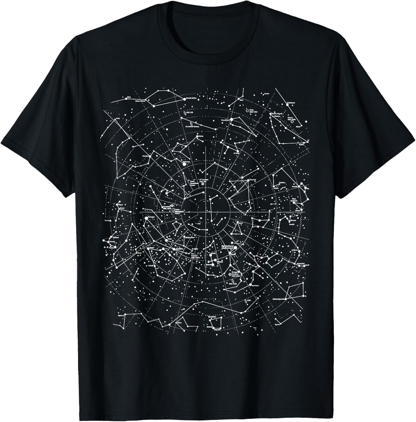 Astronomy Constellations, Stars Galaxy Celestial T-Shirt - T-Shirt | Black