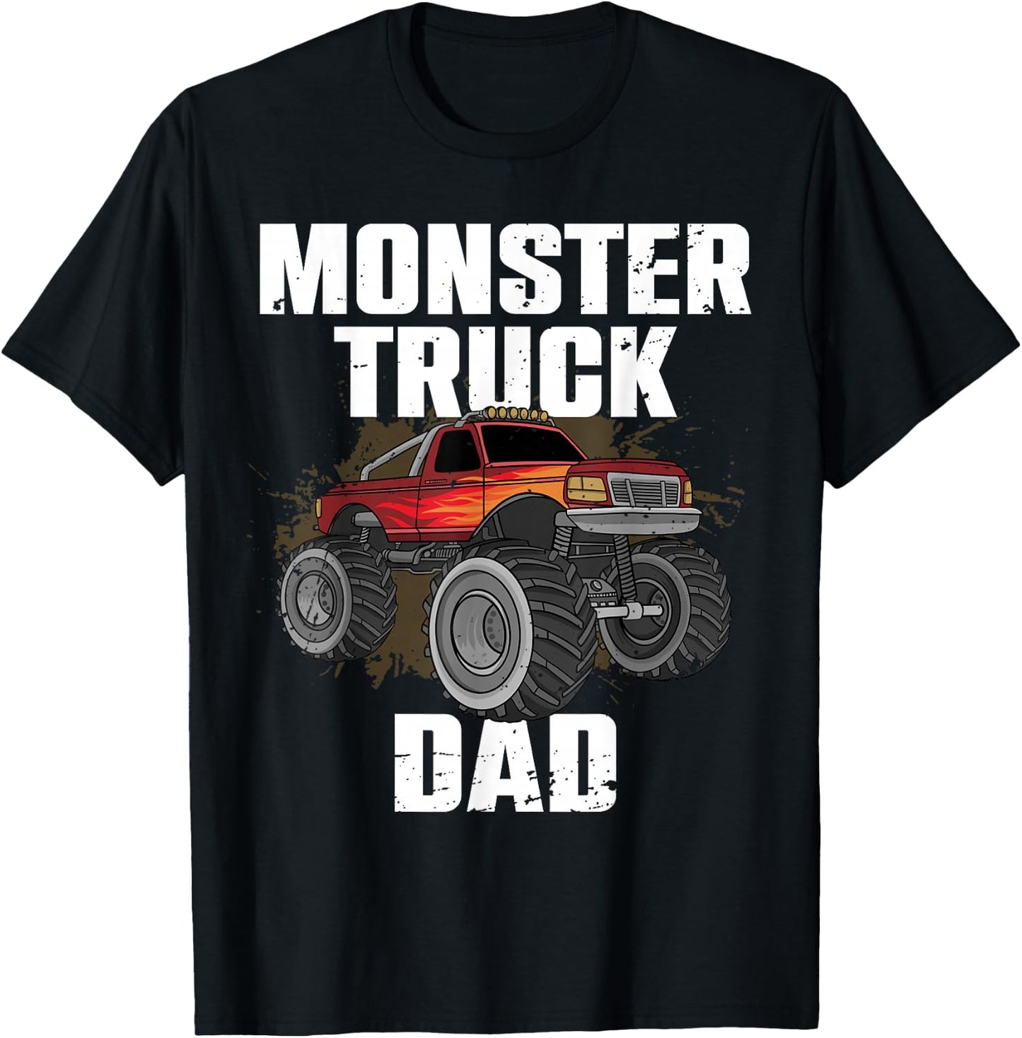 Best Monster Truck Dad Road Truck Pickup Trucks T-Shirt - T-Shirt | Black