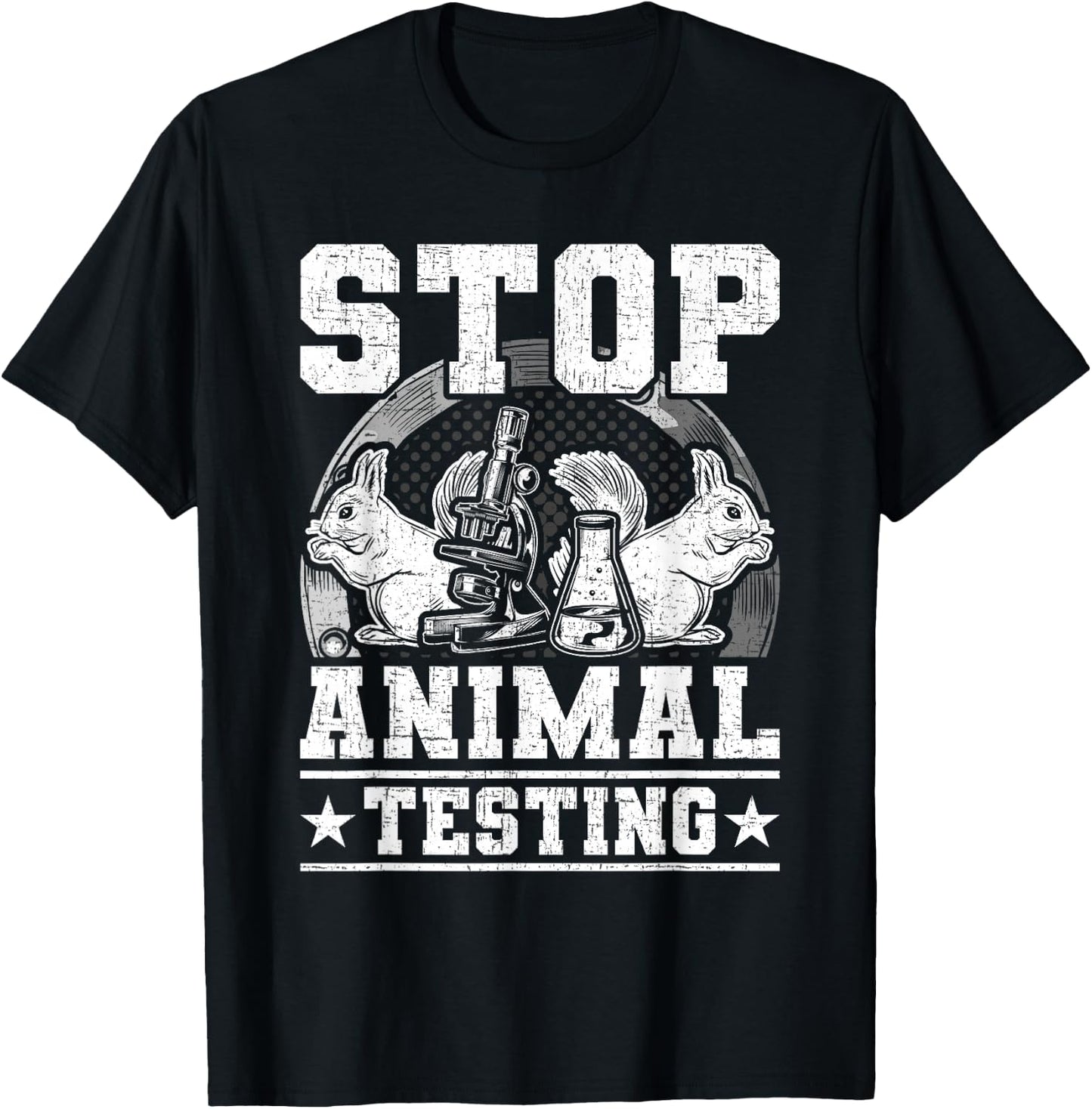 Stop animal testing animal lovers T-Shirt - T-Shirt | Black