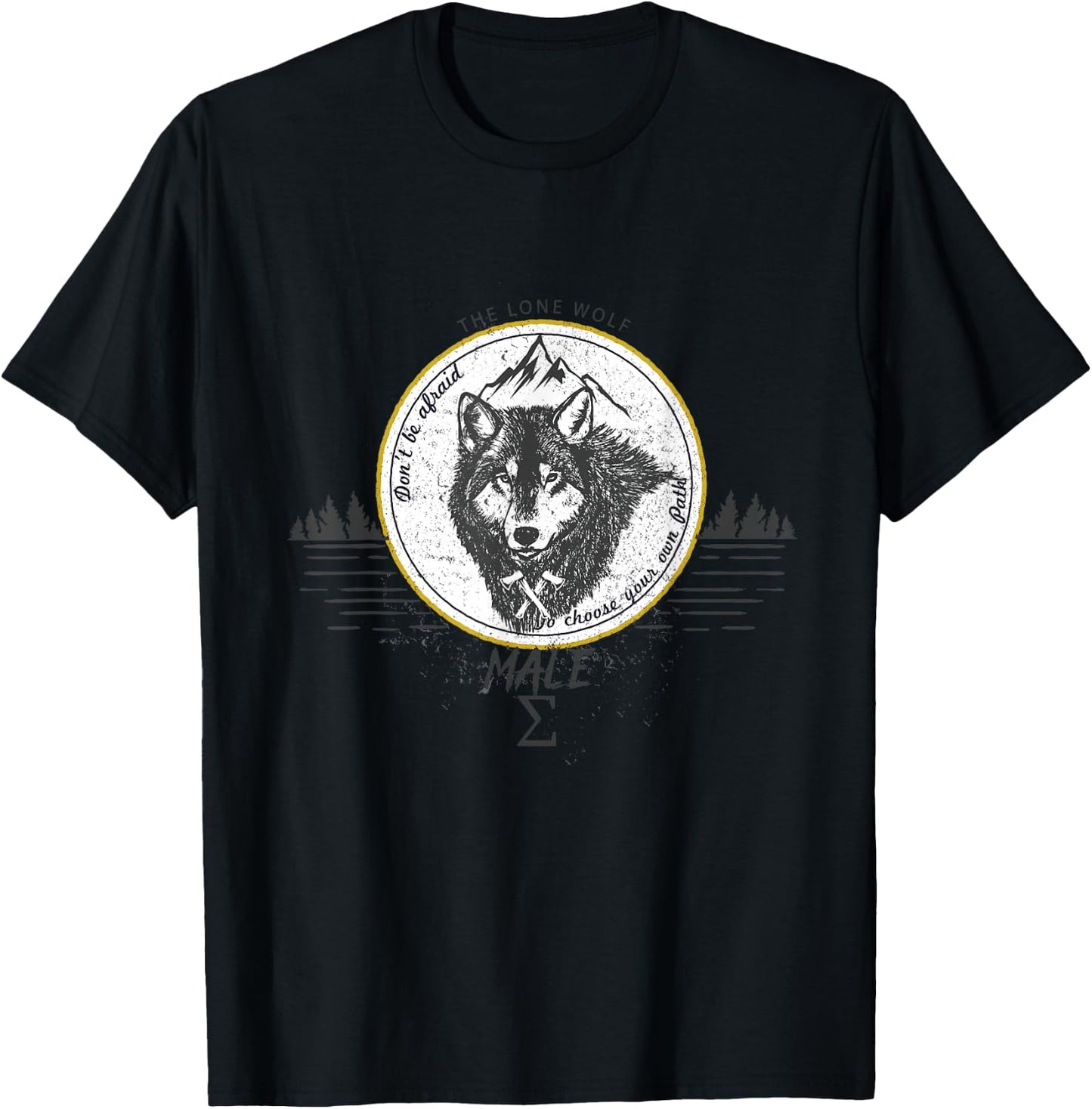 Sigma male | The Lone Wolf T-Shirt - T-Shirt | Black