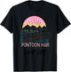 Pontoon Hair Dont Care Lake Life T-Shirt - T-Shirt | Black
