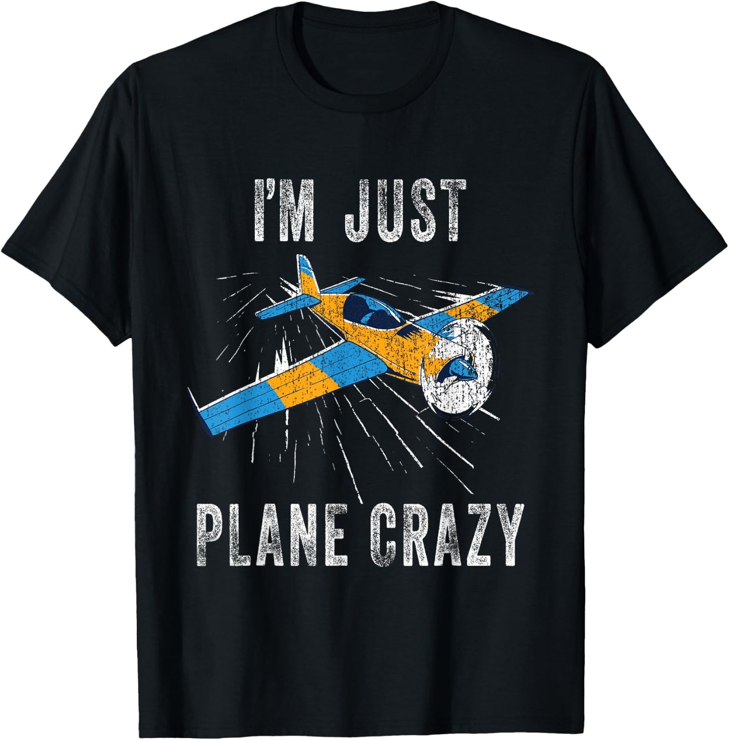 I'm Just Plane Crazy - Funny Airplanes Aircrafts Pilots Kids T-Shirt - T-Shirt | Black