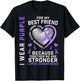 BFF I Wear Purple for My Best Friend Lupus Awareness Ribbon T-Shirt - T-Shirt | Black