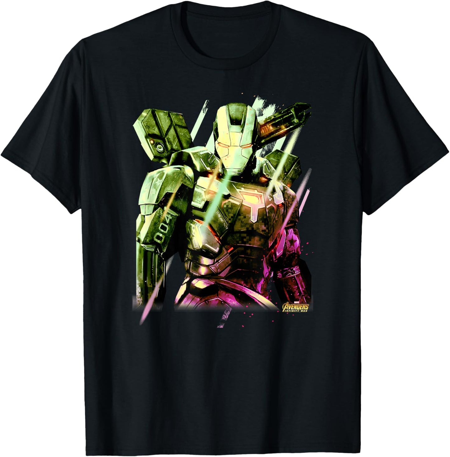 Marvel Infinity War Abstract War Machine Color Pop T-Shirt - T-Shirt | Black