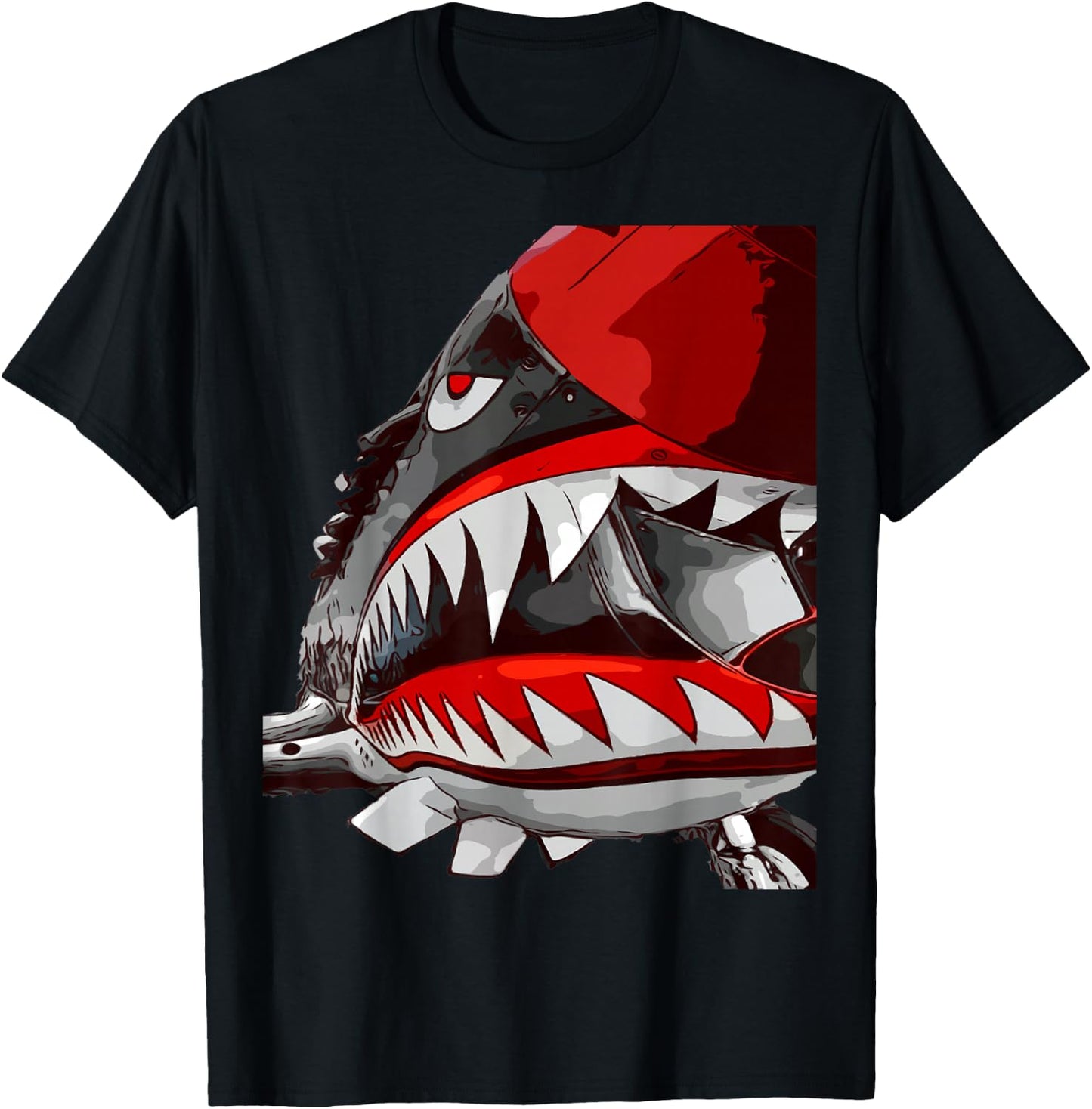 American WW2 Planes P-40 Warhawk T-Shirt - T-Shirt | Black