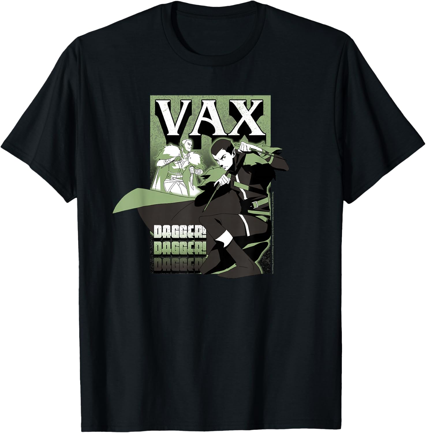 The Legend of Vox Machina Vax with Dagger Small T-Shirt - T-Shirt | Black