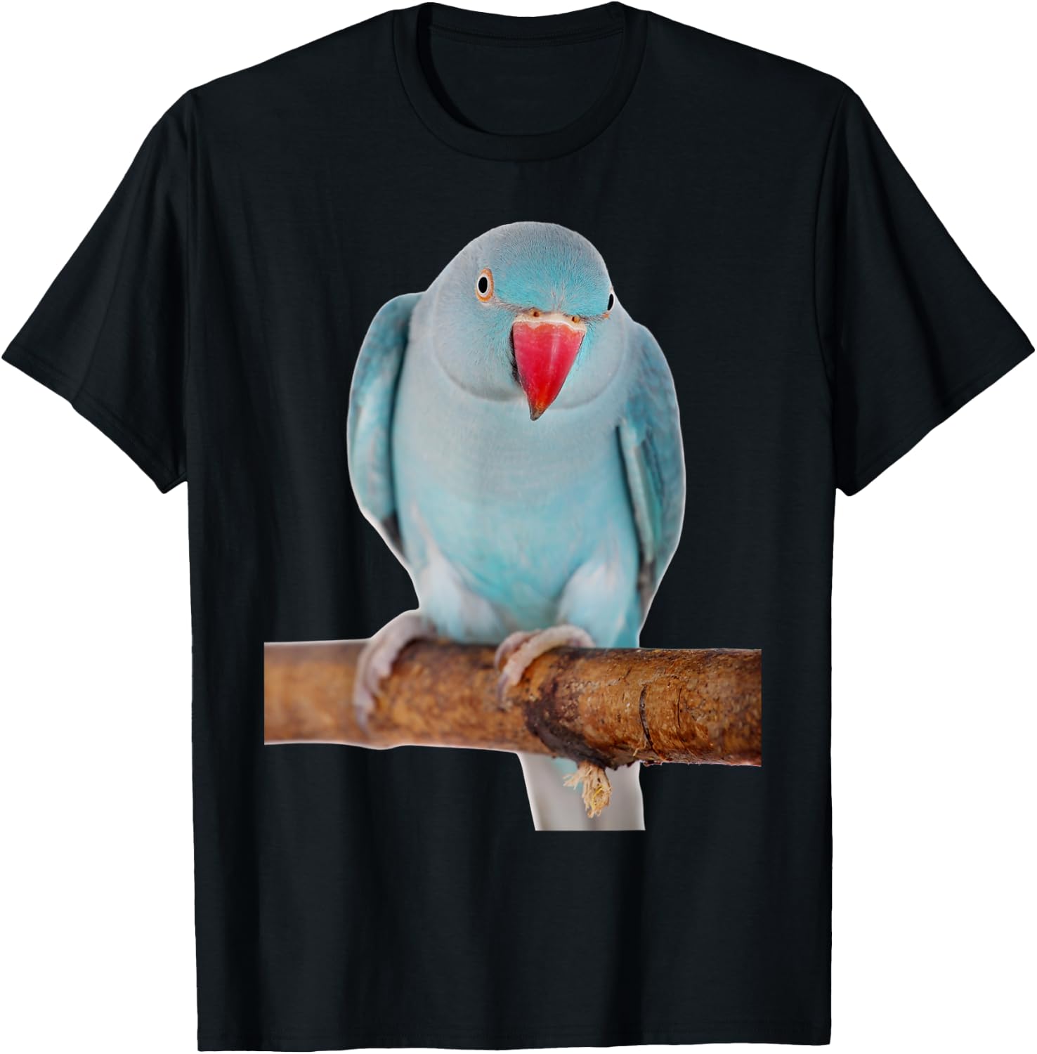 Blue indian Ringneck Parrot Bird humor for Parrot lovers T-Shirt - T-Shirt | Black