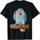 Blue indian Ringneck Parrot Bird humor for Parrot lovers T-Shirt - T-Shirt | Black