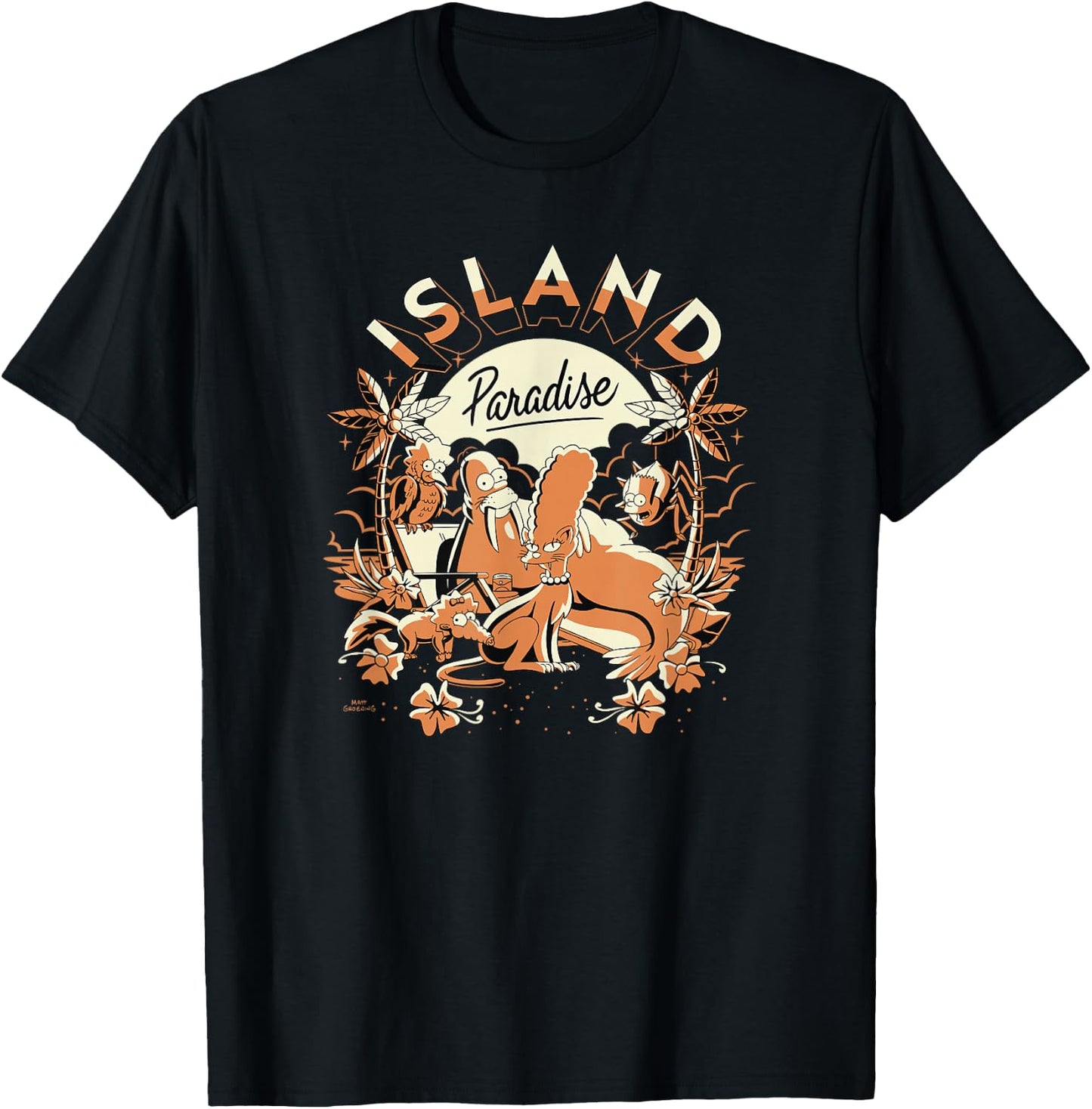 The Simpsons: Treehouse of Horror Island Paradise Group T-Shirt - T-Shirt | Black
