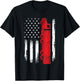 American Flag Truck - Semi Truck Driver Trucking Trucker T-Shirt - T-Shirt | Black