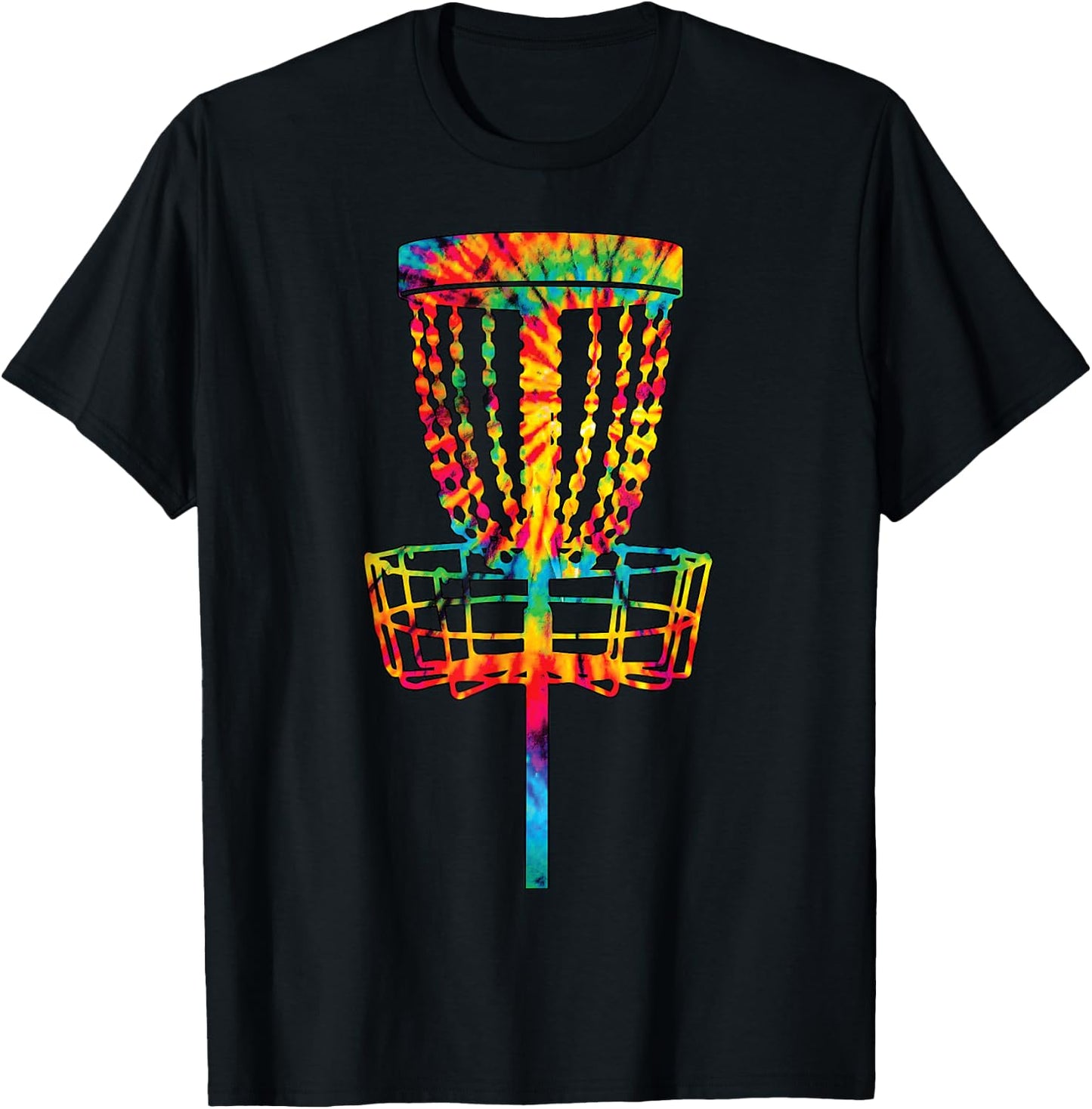 Disc Golf Tie Dye Rainbow Kids Boys Teenage Men Girls Cool T-Shirt - T-Shirt | Black