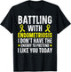 Battling With Endometriosis Awareness Disease T-Shirt - T-Shirt | Black