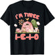 I'm Three I-E-I-O 3rd Birthday Farm Animal Barnyard 3 Yr Old T-Shirt - T-Shirt | Black
