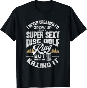 Funny Disc Golf Shirt Men Husband Fathers Day Disc Golfing T-Shirt - T-Shirt | Black