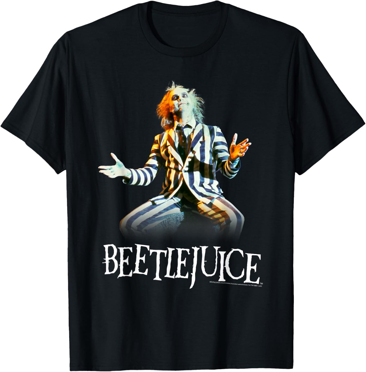 Beetlejuice Sitting Beetlejuice Portrait Movie T-Shirt - T-Shirt | Black