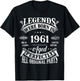 65th Birthday Gift Vintage Legends Born in 1961 65 Years Old T-Shirt - T-Shirt | Black