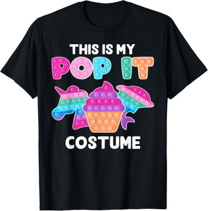 This is my Pop it Costume Funny Pop Fidget Toys Unicorn T-Shirt - T-Shirt | Black
