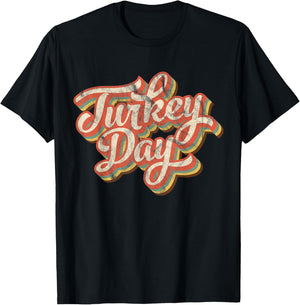 Vintage Thanksgiving Gift Turkey Leg Day Costume Piligrim T-Shirt - T-Shirt | Black