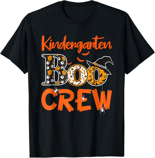 Kindergarten Boo Crew Teachers Students Halloween Costume Women T-Shirt - T-Shirt | Black