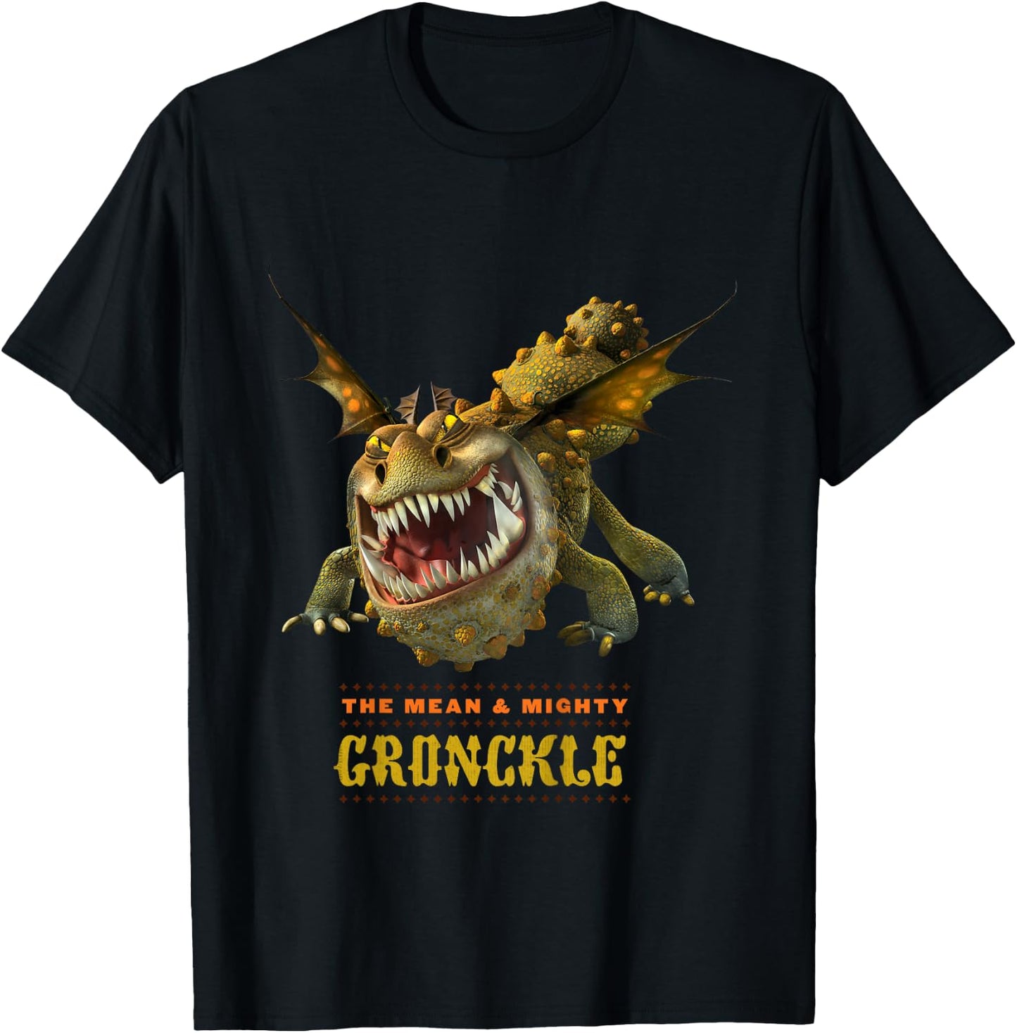 DreamWorks' Dragons: The Mean and Mighty Gronckle T-Shirt - T-Shirt | Black