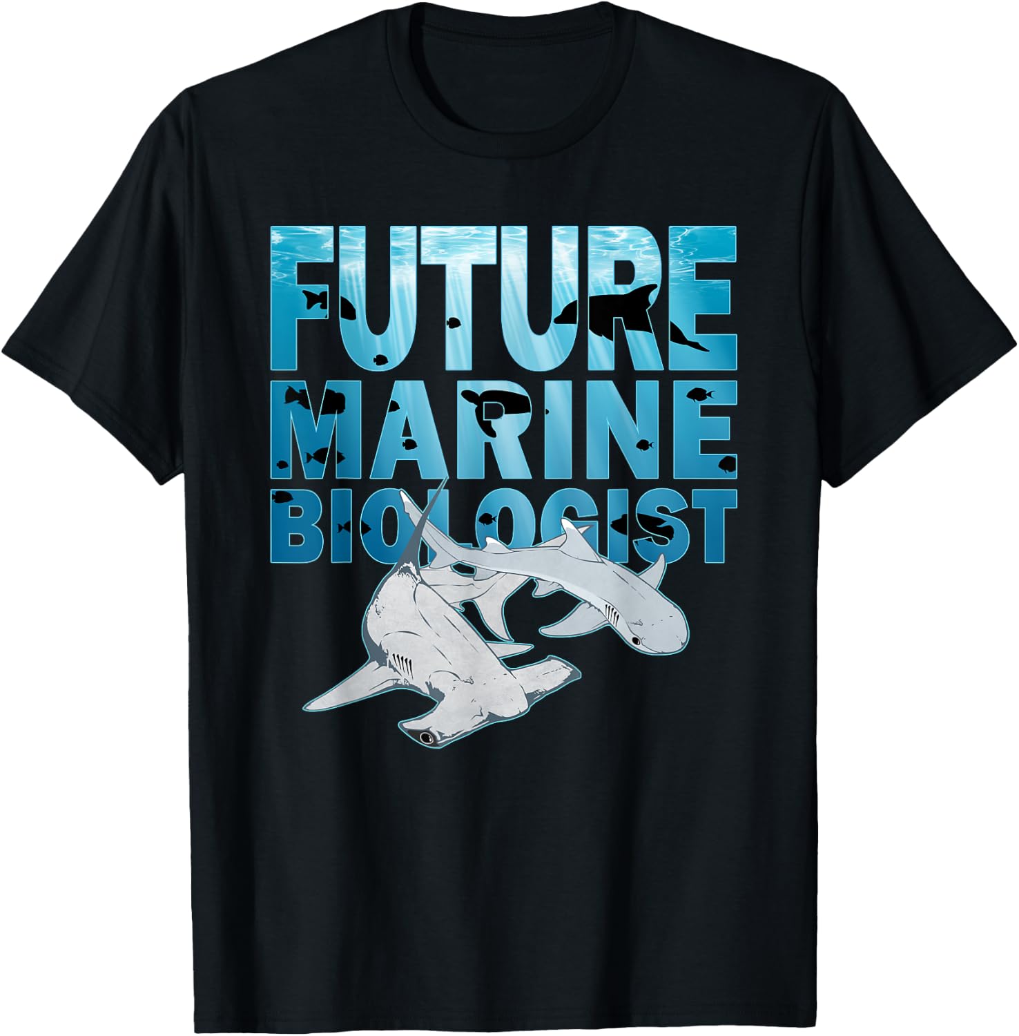Future Marine Biologist Hammerhead Shark T-Shirt - T-Shirt | Black