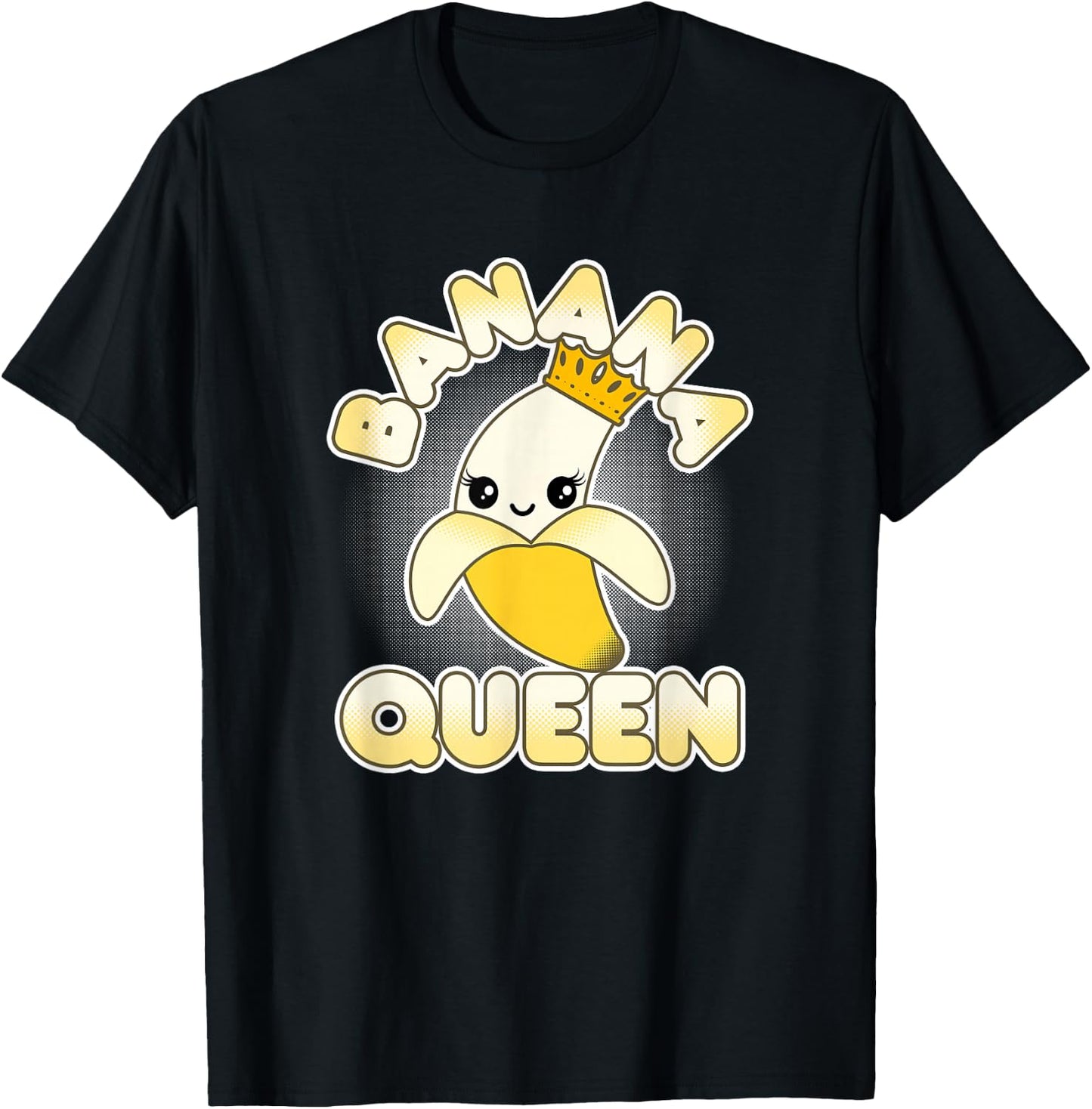Banana Shirts Girls Cute Kawaii Banana Queen T-Shirt - T-Shirt | Black