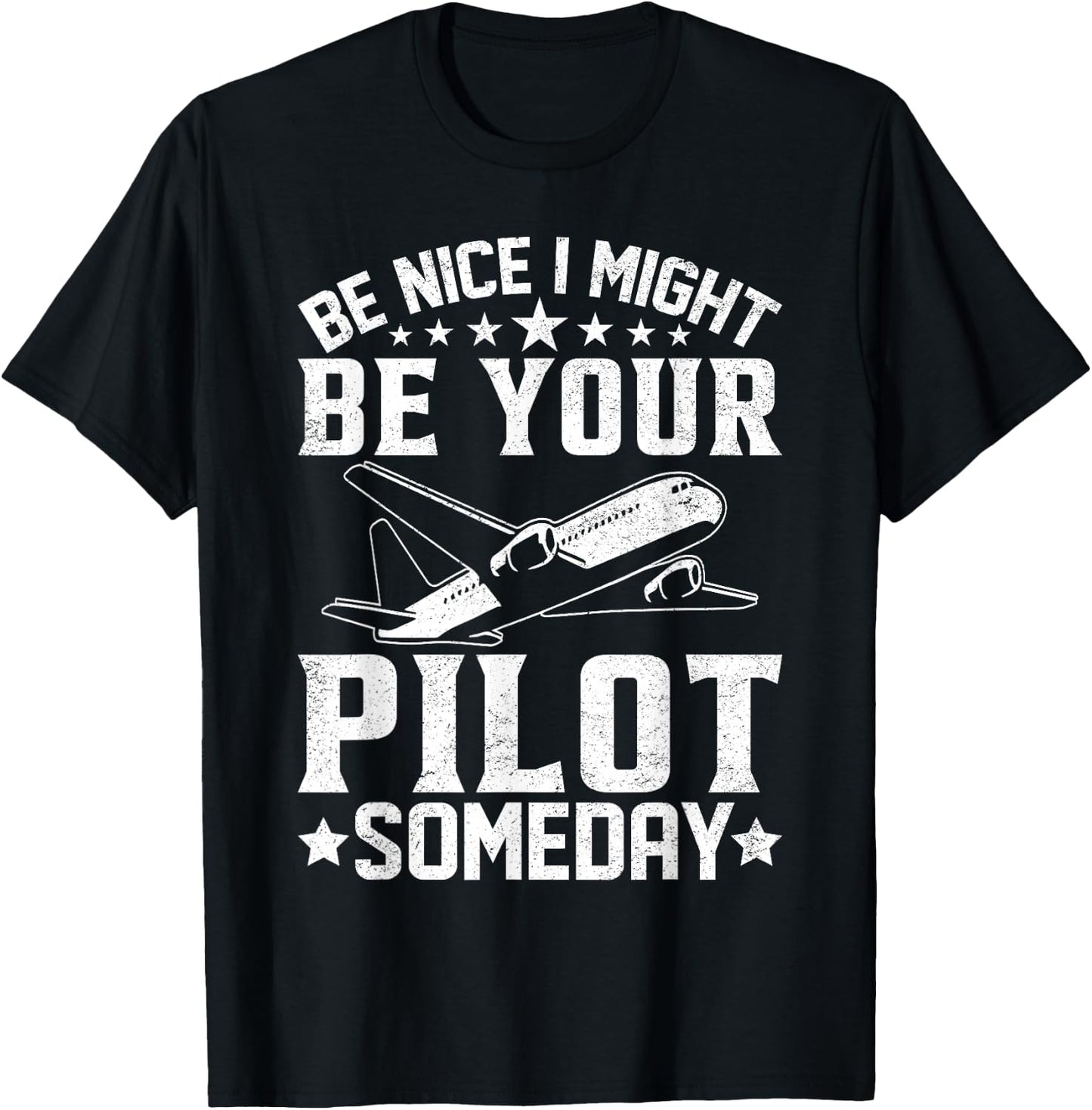 Airplane Shirt Funny Flight Plane Flying Boys Men Aviator T-Shirt - T-Shirt | Black
