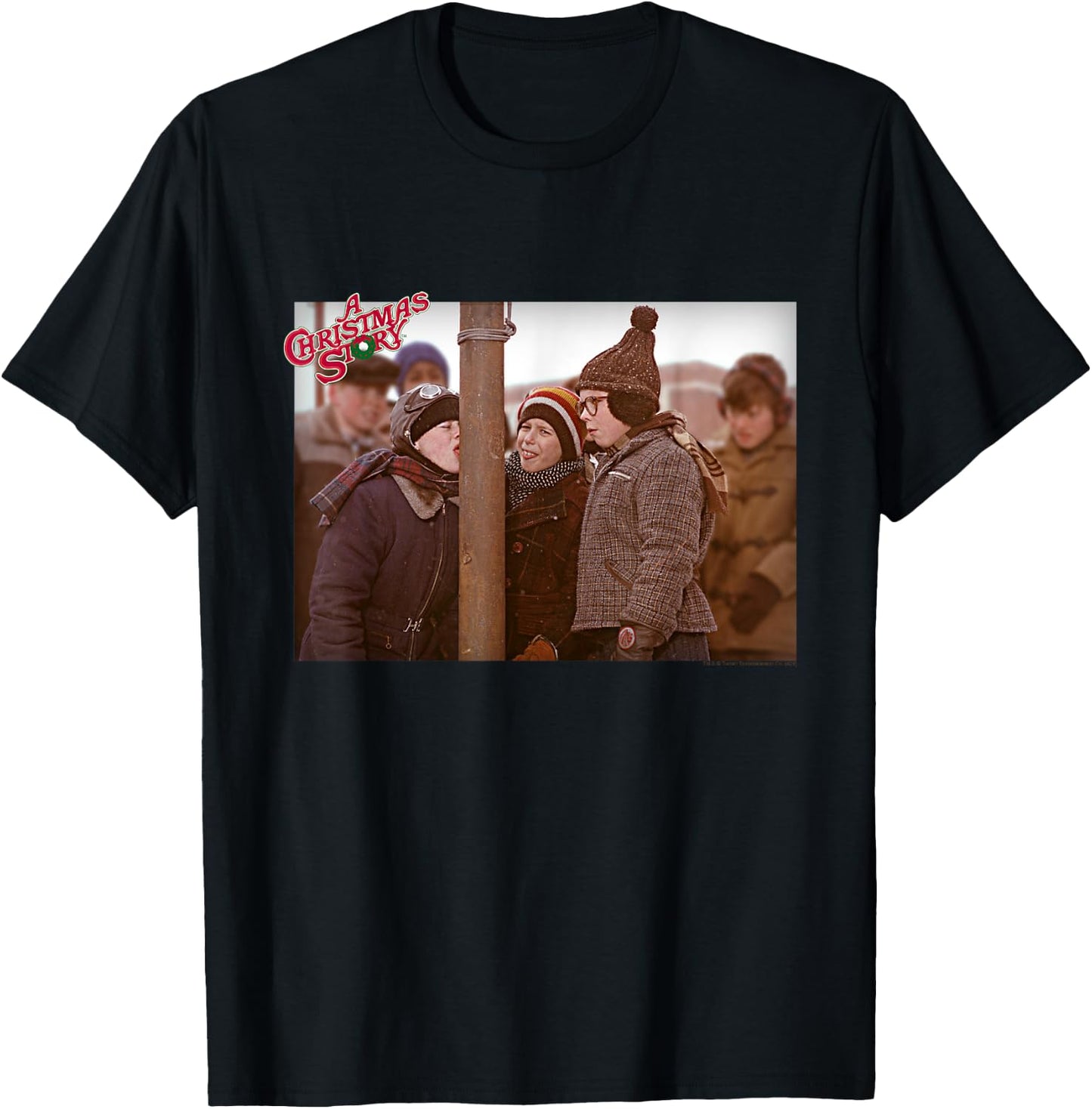 A Christmas Story Triple Dog Dare Photo Holiday Men Women T-Shirt - T-Shirt | Black