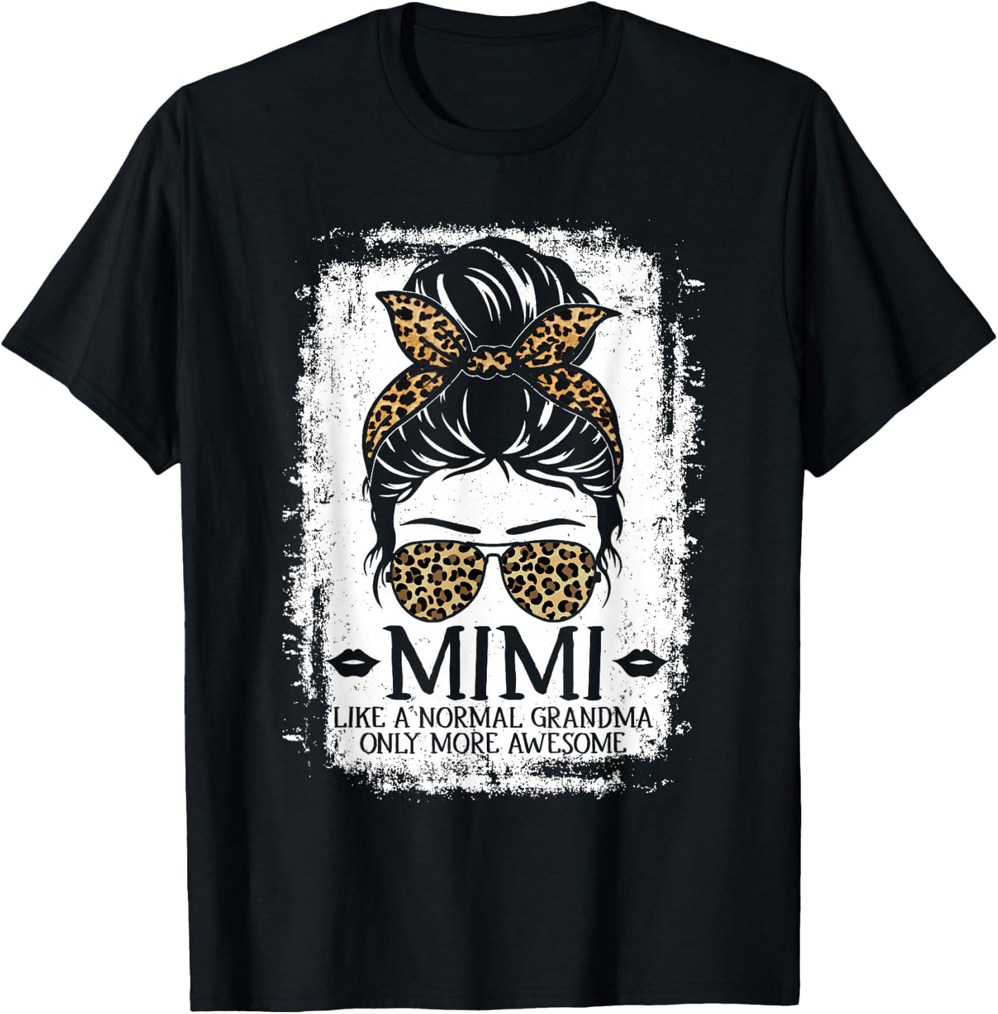 Mimi Like A Normal Grandma Only More Awesome Women Grandma T-Shirt - T-Shirt | Black