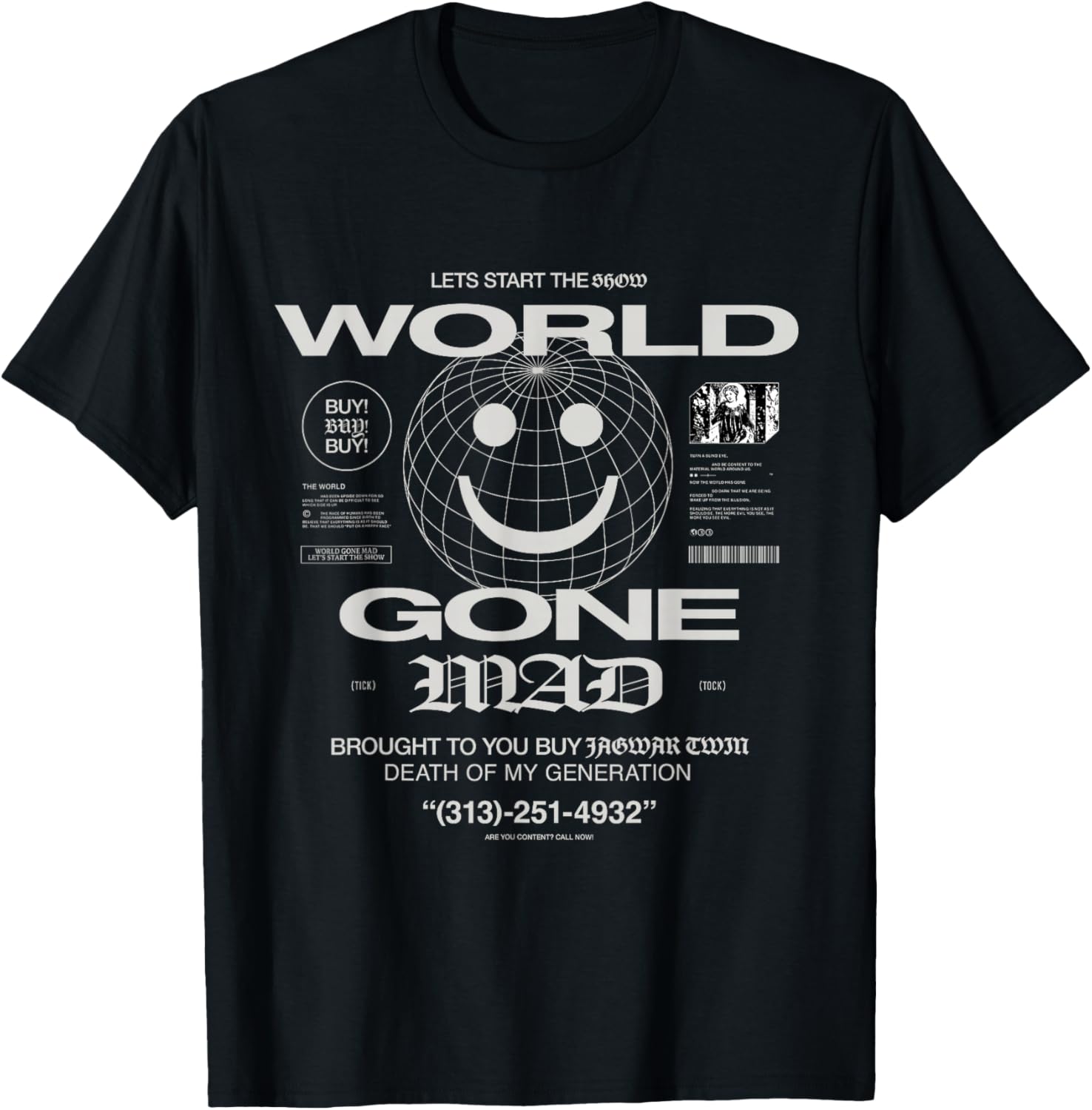 "World Gone Mad" T-Shirt - T-Shirt | Black