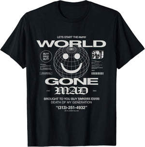 "World Gone Mad" T-Shirt - T-Shirt | Black